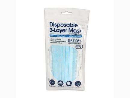 3-LAYER PROTECTIVE MASK ΣΥΣΚΕΥΑΣΙΑ 10 ΤΕΜΑΧΙΩΝ (63079098)
